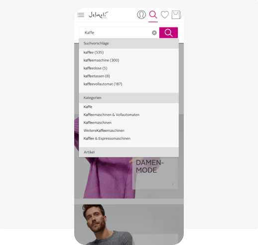 Testen Sie unsere Vorschlagssuche (Suggest)